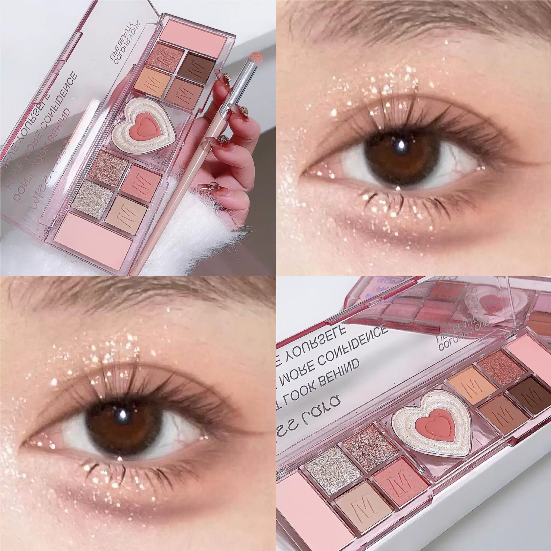 Matte Eyeshadow Palette, 9-Color Neutral Earth Tones, Beginner Everyday Compact
