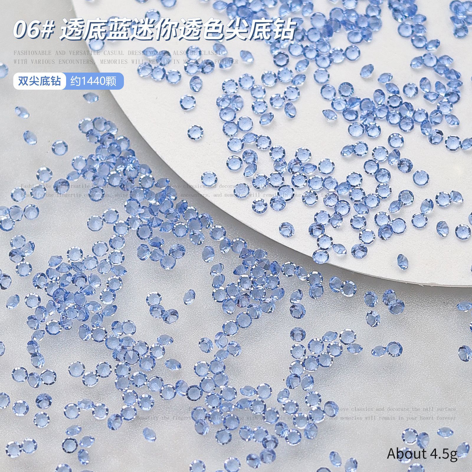 Piedras de Cristal Planas para Decoración de Uñas, Super Brillantes, Color AB Checo, Tamaños Variados, 1440 Piezas, Accesorios para Decoración de Uñas
