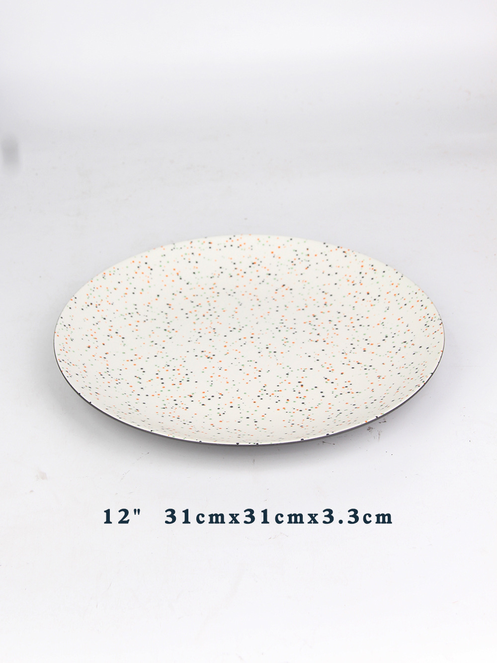 12 pulgadas simple estilo redondo plato de cerámica Hotel occidental Placa de carne Placa de pasta placa fría plato