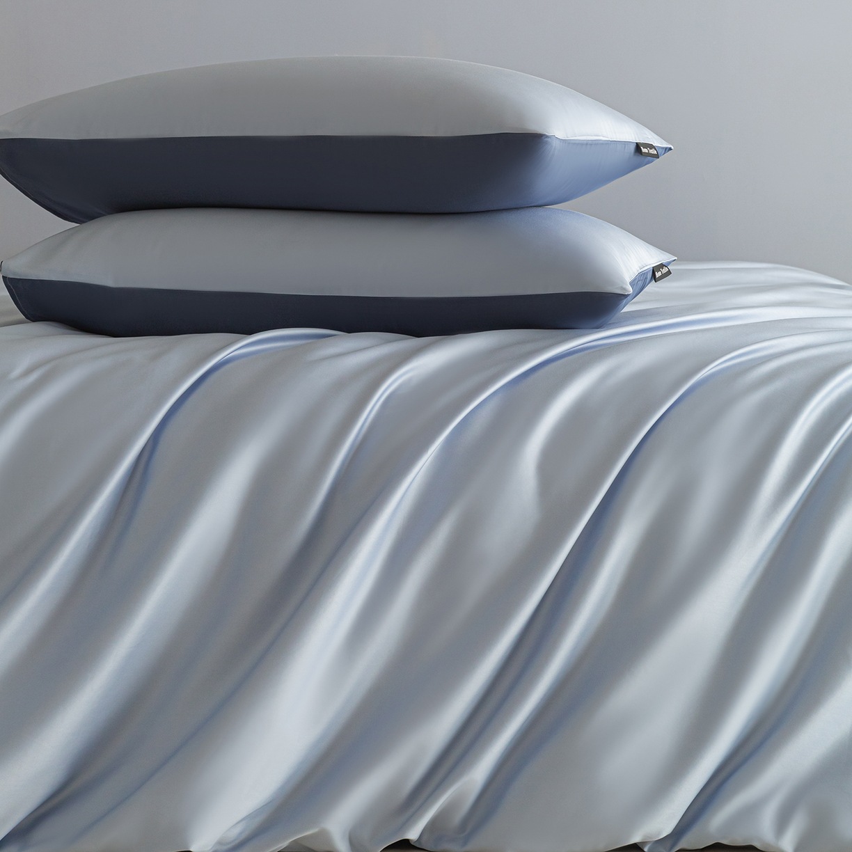 Satin Cotton Bedding Set Two-tone High Thread Count Pure Cotton_voghion.com