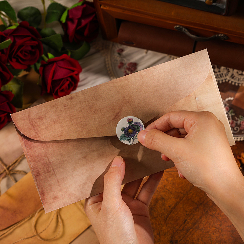 Nostálgico sobre Carta traje de papel de alto aspecto retro tarjeta pequeña material de embalaje Papel de escritura retro occidental papel de escribir