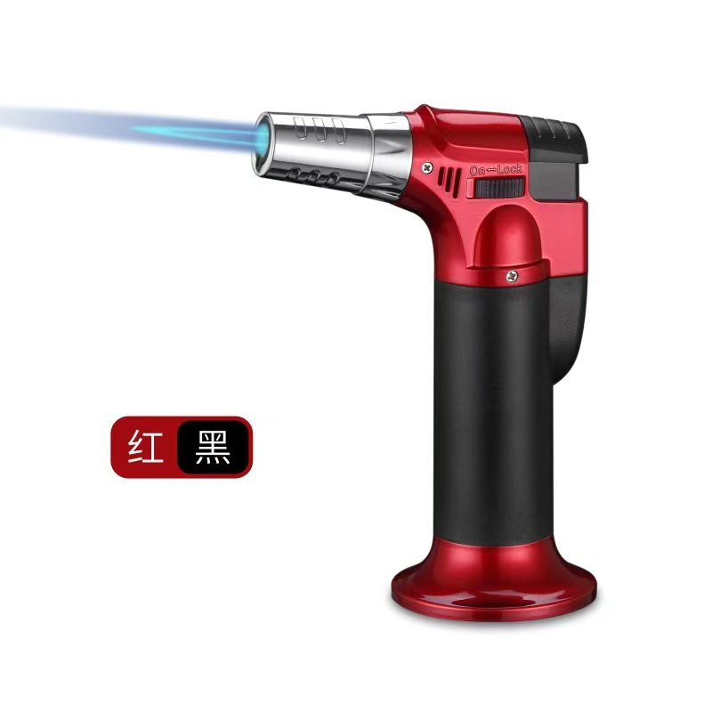 透明なストレート火炎銃ロック可能な火災防風インフレータブルライター卸売灸灸点火ライター|undefined
