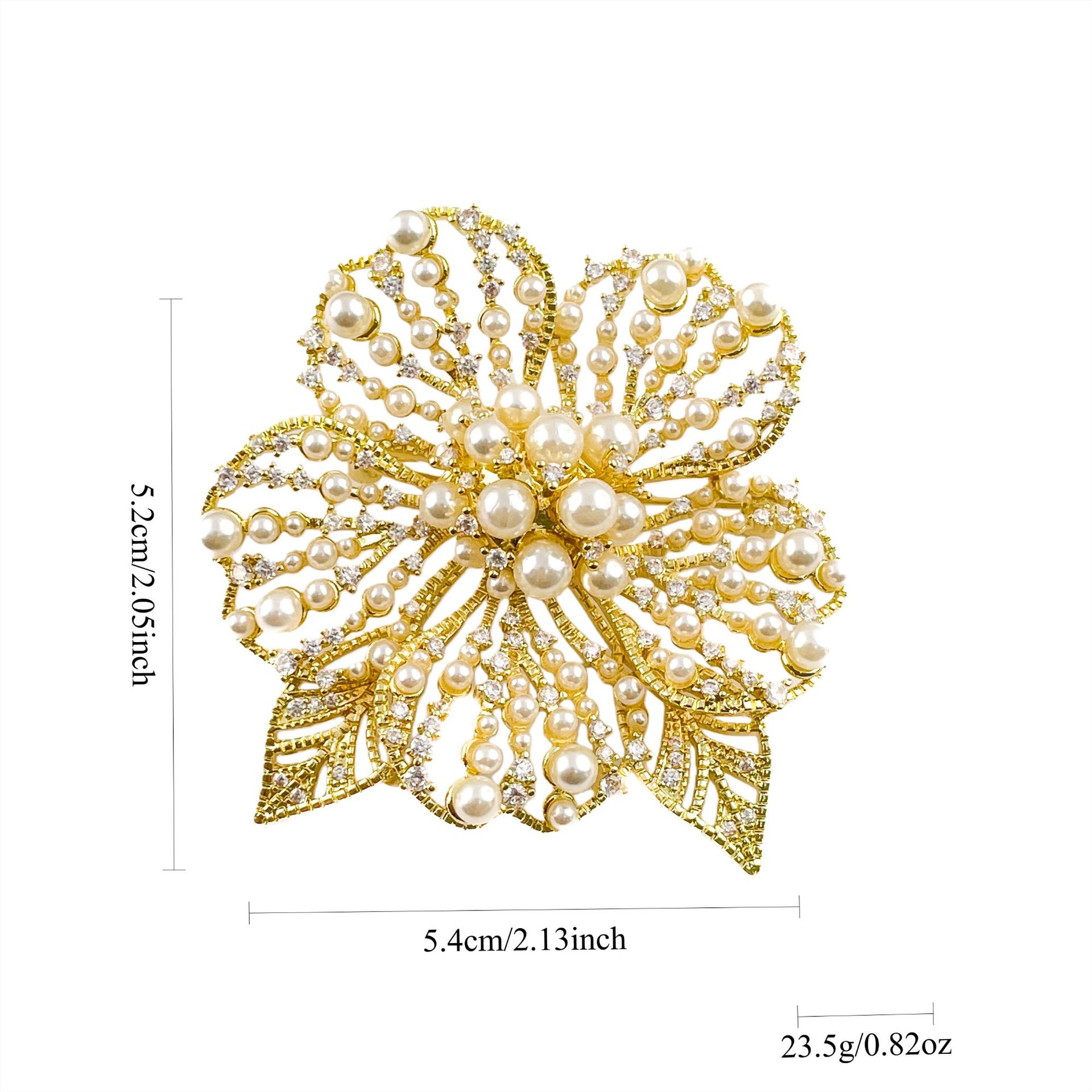 Classic Statement Crystal Brooch For Women High End Pin Jewellery_voghion.com