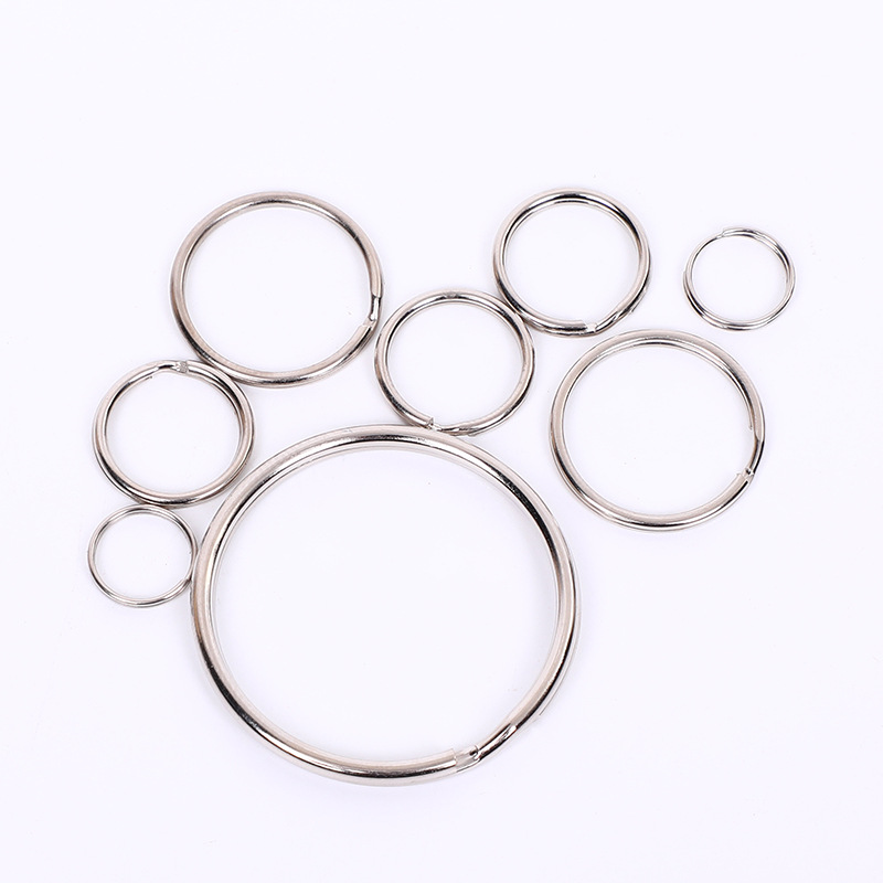 Inventario mayorista de alta calidad anillo de llavero de metal multi-especificación colgante anillo de apertura llavero accesorios llavero
