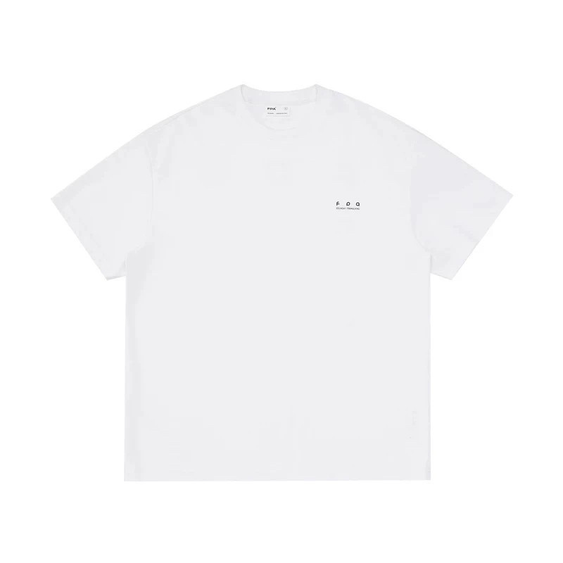 クロスボーダーFPA無地バックグラデーションブランドロゴレイアウトクールで万能なラウンドネック半袖Tシャツ男女兼用|undefined