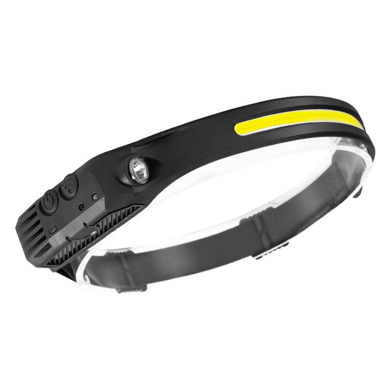 Nuevo cruce de fronteras LED mini multifunción agitando sensor de cabeza lámpara COB aventura al aire libre pesca linterna de luz fuerte image 1