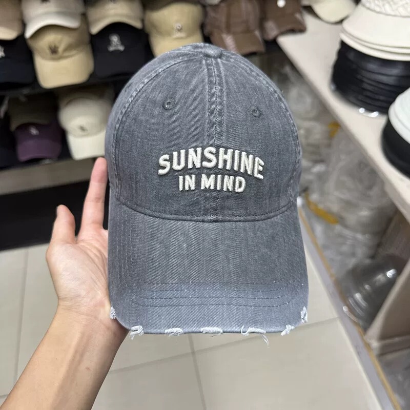 个性撞色渐变色磨白软顶水洗棒球帽子女春秋显瘦百搭减龄鸭舌帽男|undefined