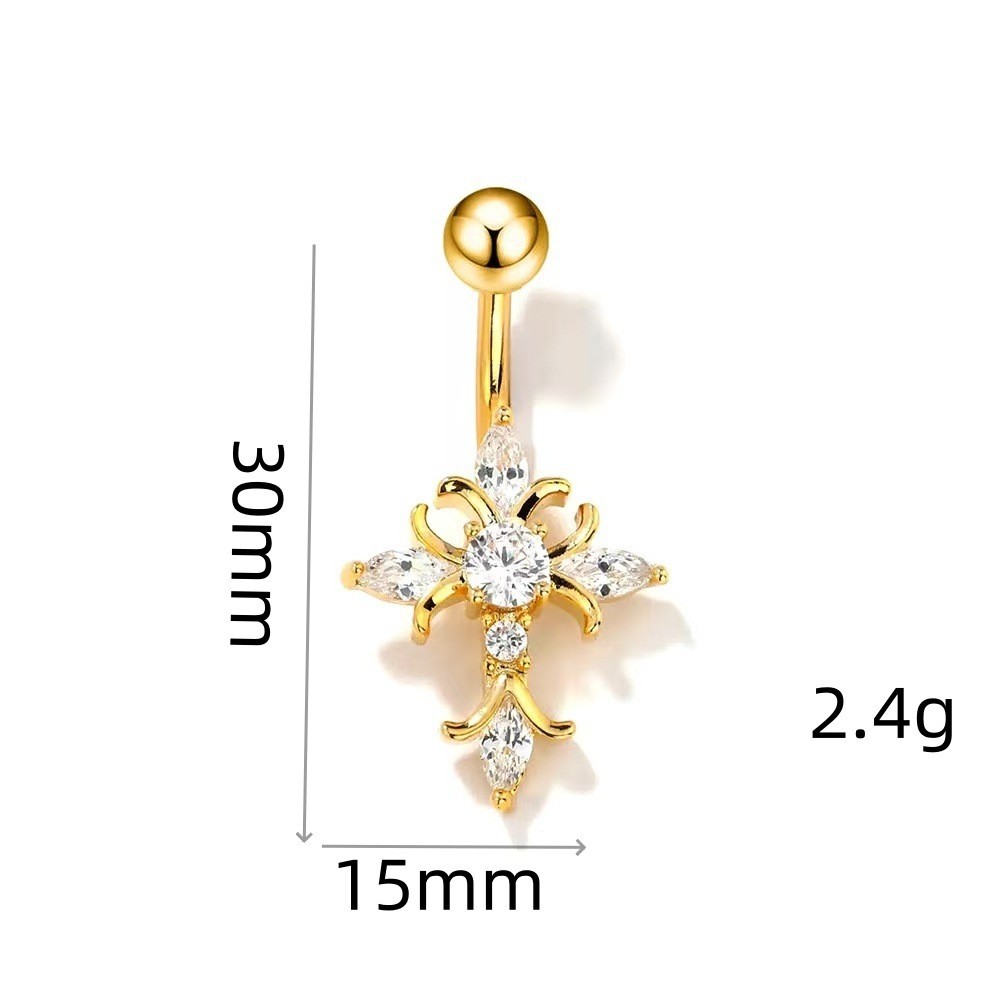 New Fashion Copper Navel Ring with Gold Claw Ball - 2025 Spring Trendy Belly Button Piercing Wholesale detail image 7