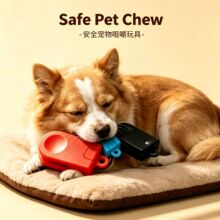 PVC环保耐磨损狗狗口哨居家磨牙户外训练两用款宠物咀嚼训犬玩具