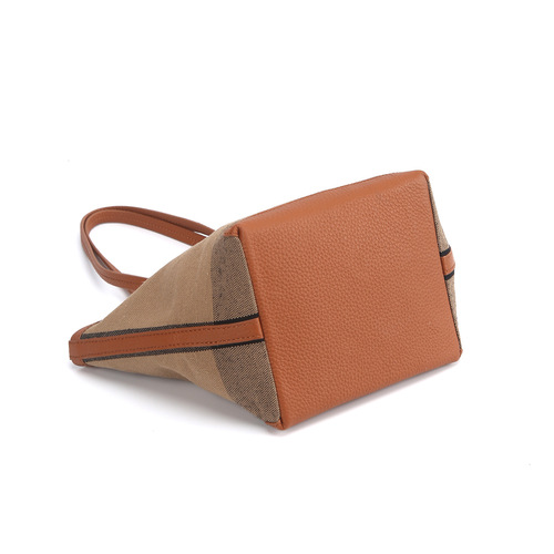 Spring and Summer Niche Tote Bag: Jute-Mesh Meets Cowhide — Cross-Border Bestseller, Hot-Live Stream Handbag, Women's Bag