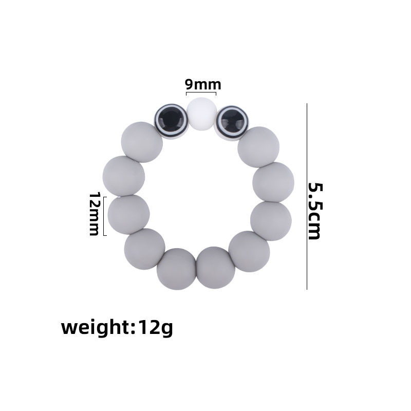 Bebé suministros de silicona perlas mordedor bebé dientes de juguete acrílico modelado de ojos Comercio exterior Nuevo