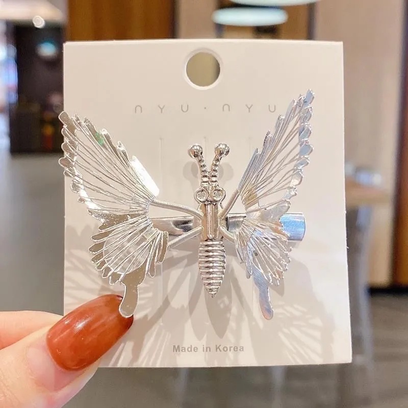 缠绕【银色】合金蝴蝶发夹