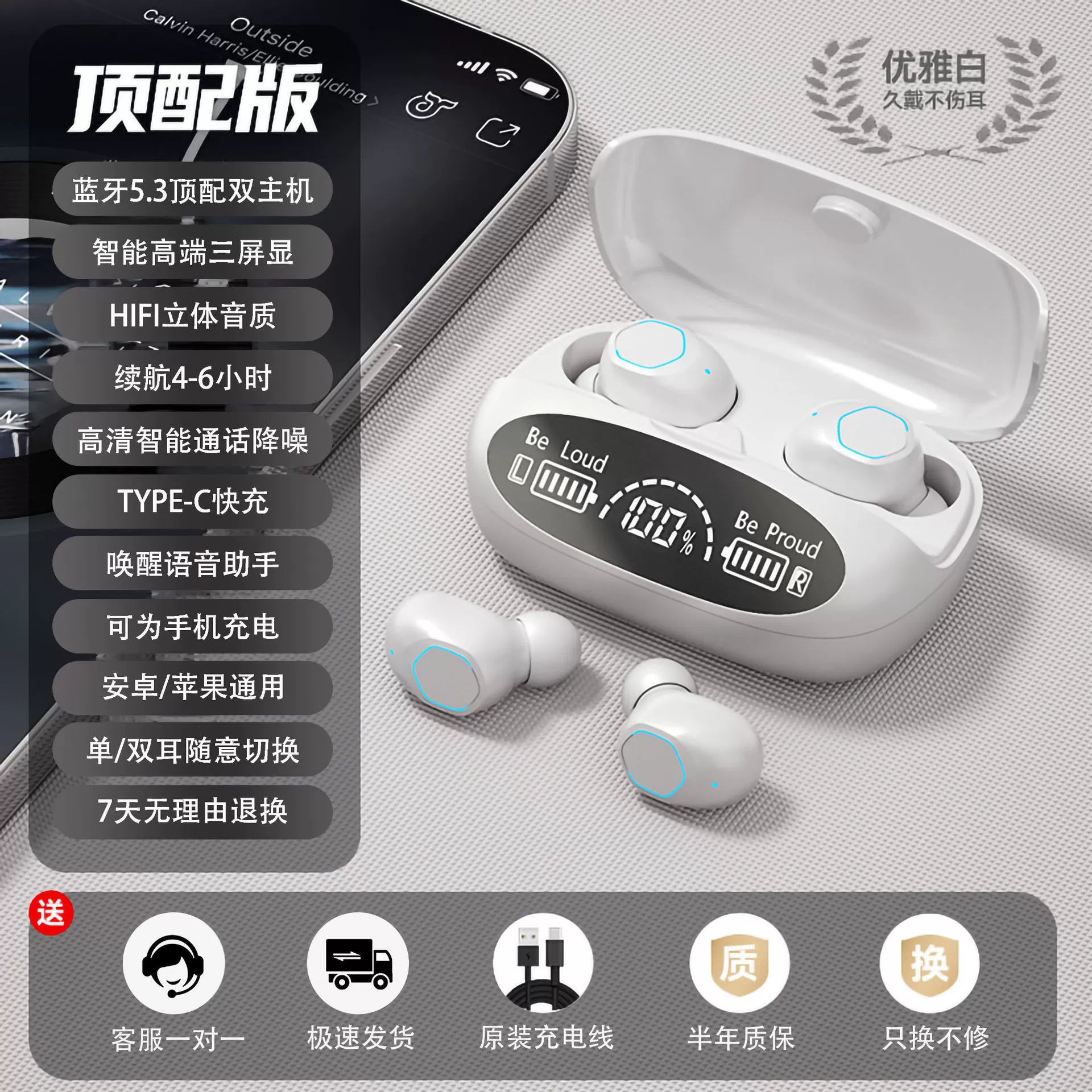Cross-border новые M22 беспроводные Bluetooth-наушники TWS внутри уха, длительное время работы, высокое качество звука, Huaqiang North гарнитура оптом
