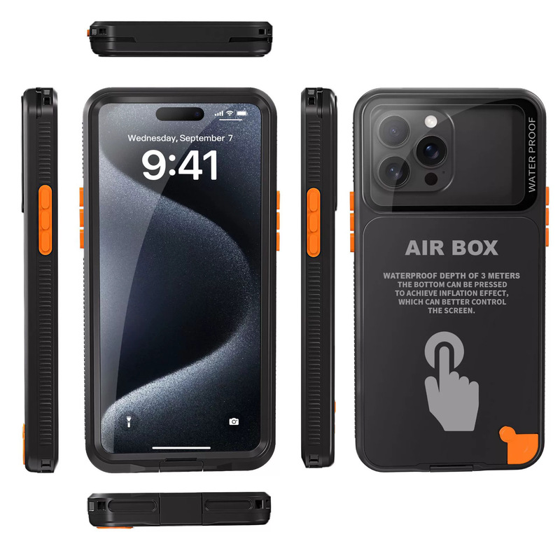 For iPhone16 ProMax Outdoor Diving Phone Case Apple 14 PRO Waterproof Seal Protective Cover 15