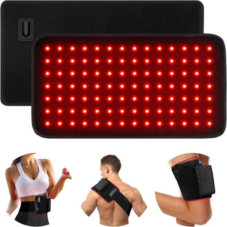 Cross-Border 120 Led Infrared Therapy Lamp Red Light Beauty Vibration Belt Shoulder and Leg Protection Light Heat Therapy Large Panel Lamp