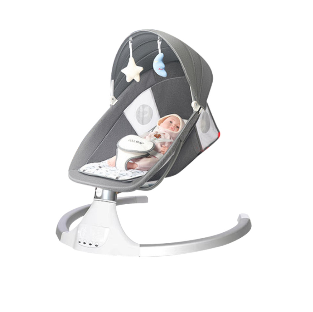 LED Touch Screen Baby Smart Electric Rocking Chair Shaker Comfort Swing Newborn Coaxing Artifact Factory Direct Sales