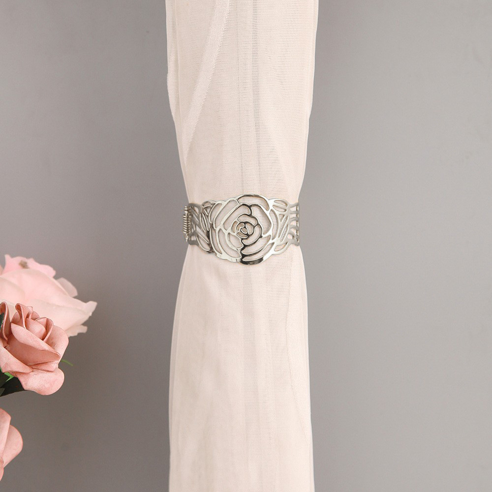 Franske gardinholdere med rose uden boring til gardiner_voghion.com