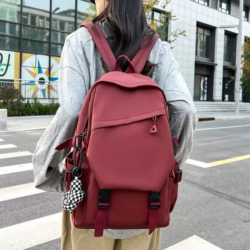 跨境背包书包女大学生情侣款休闲包初高中生双肩包支持加印字logo