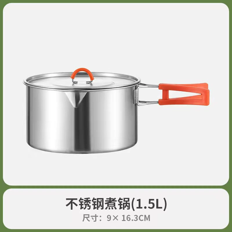 Travel teapot stainless steel for camping, handheld coffee pot, 304 volume
