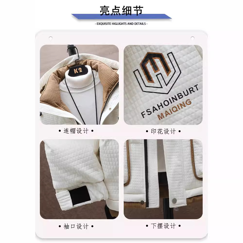 Chaqueta de invierno de la NASA para hombre, abrigo de algodón informal holgado y grueso con capucha, marca de moda, novedad de 2024.