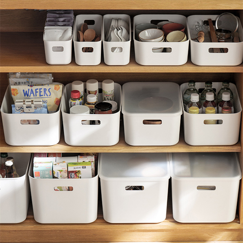 Storage Box with Lid, Stackable Organizer Box, Desktop Snack Cube, Transparent, Moving, Kitchen, Thickened Storage Box with Lid, Stackable Organizer Box, Desktop Snack Cube, Transparent, Moving, Kitchen, Thickened