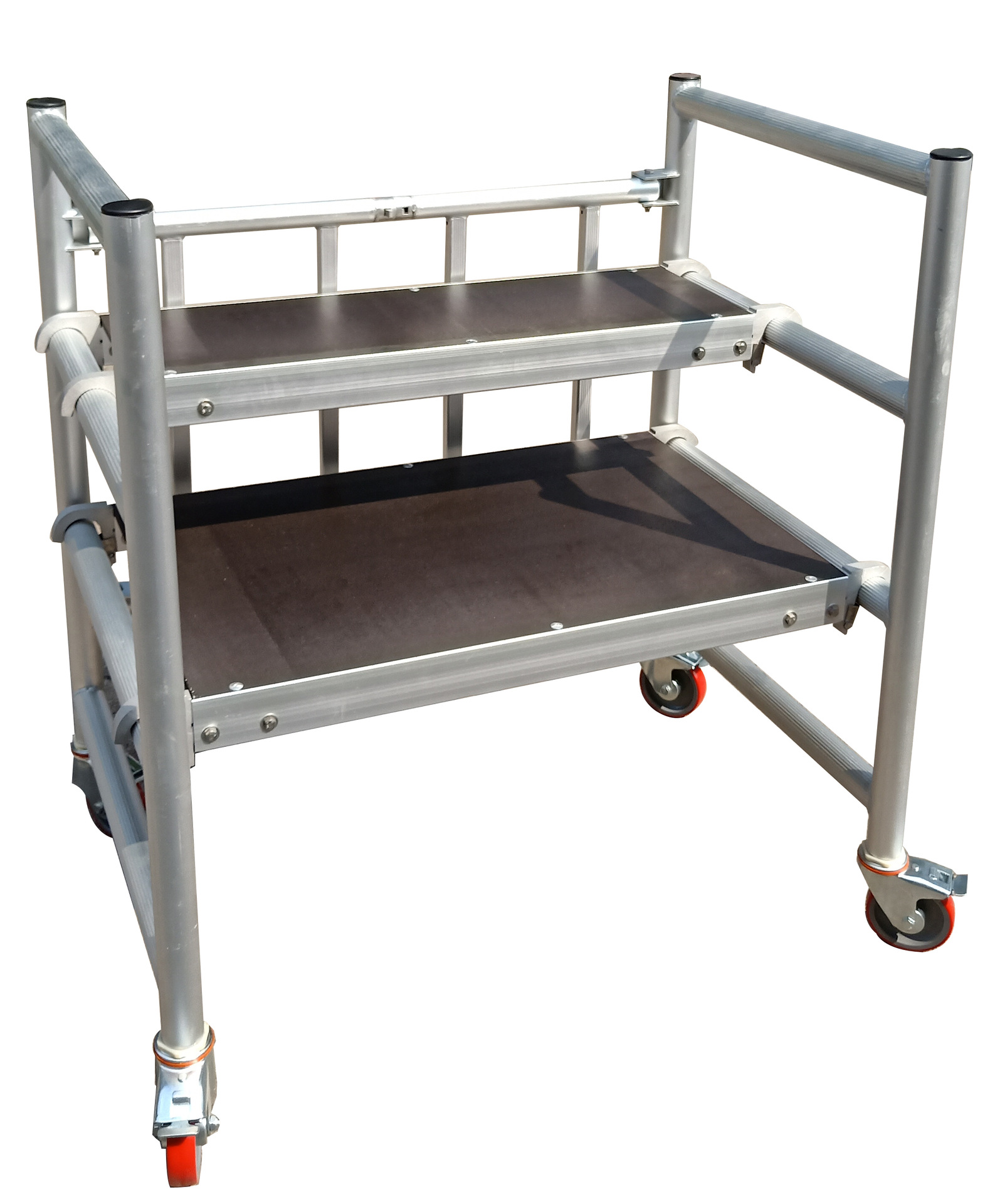 厂家供应 迷你铝制脚手架折叠可移动脚手架带踏板方便存放折叠梯