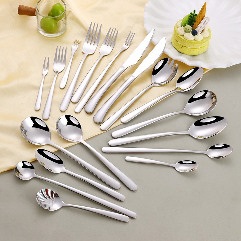 Thickened 304 Stainless Steel Tableware Steak Knife and Fork suit Western Food Tableware Elegant suit Household Stainless Steel Spoon and Fork Thickened 304 Stainless Steel Tableware Steak Knife and Fork suit Western Food Tableware Elegant suit Household Stainless Steel Spoon and Fork