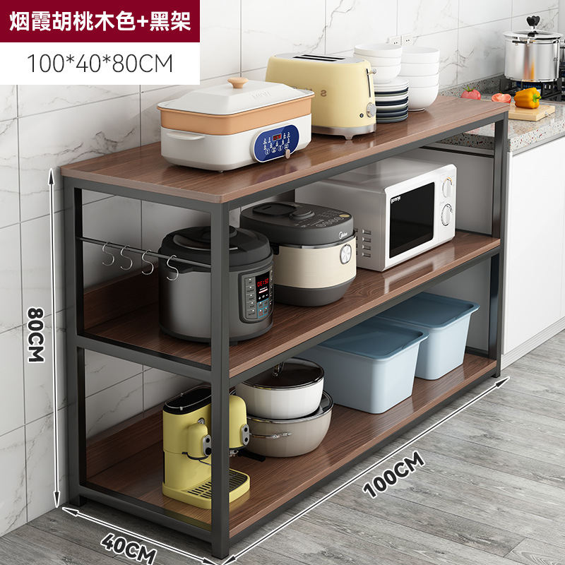 Estante de almacenamiento de cocina multicapa simple estante de almacenamiento estante de almacenamiento de microondas multifuncional gabinete doméstico