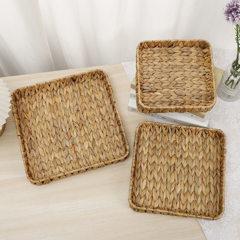 Cesta de almacenamiento de ratán hospitalidad del hogar bandeja de galletas de frutas merienda canasta de almacenamiento de medicamentos Almacenamiento de ropa del hogar