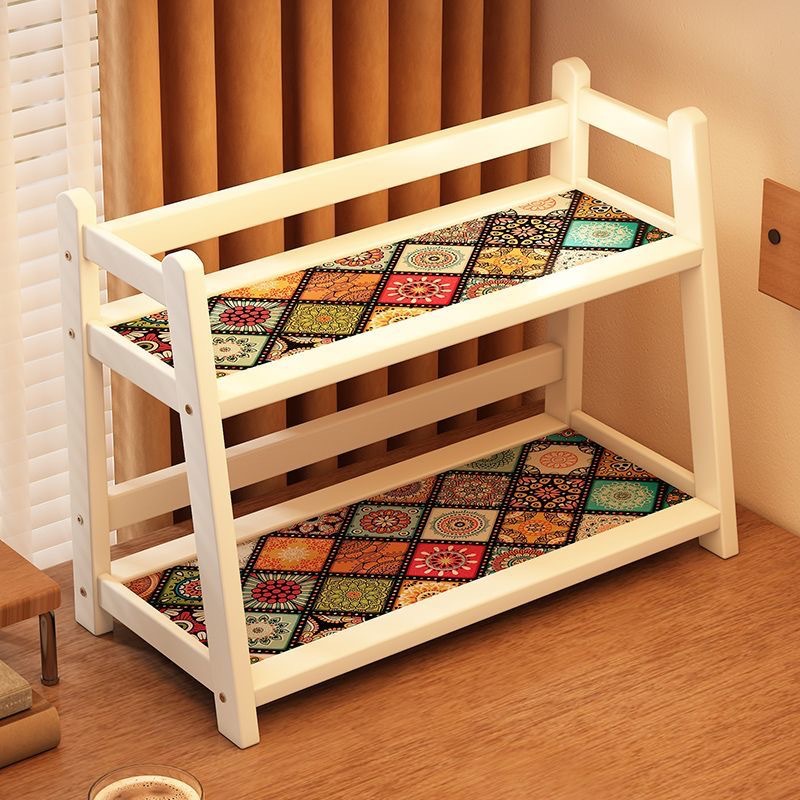 Double-Layer Desktop Storage Rack, Office Desktop Organizer, Household Miscellaneous Items Small Storage Rack, Countertop Bookshelf