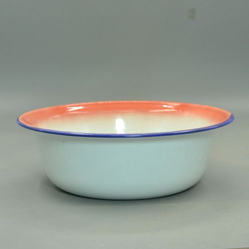 Enamel 2410cm soup basin nostalgic basin - enamel 16-piece multi-bowl soup bowl rice basin old-fashioned size deep type wholesale