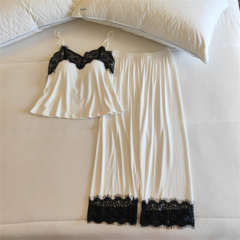 帶胸墊睡衣女春夏秋冬季網紅露背性感吊帶套裝四季新款莫代爾家居