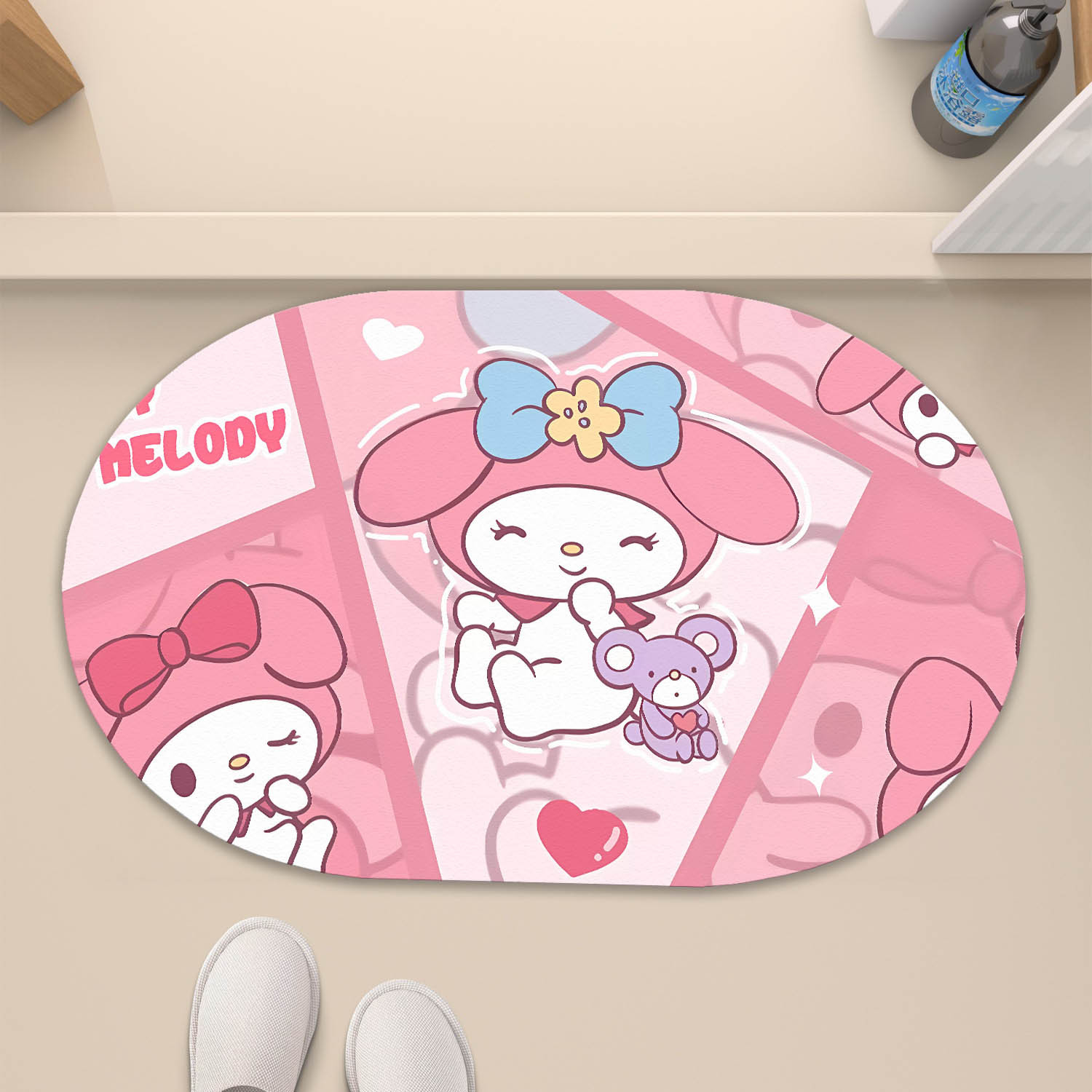 분할 보라색 마우스-타원