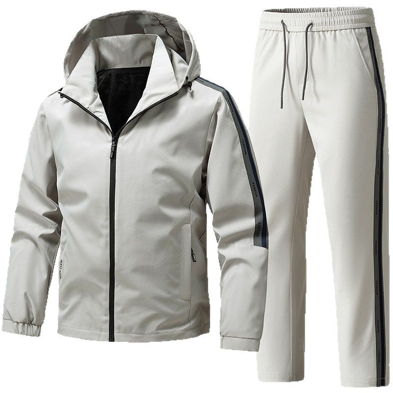 Primavera y otoño nuevo hombre traje deportivo casual cardigan transpirable abrigo pantalones casuales de dos piezas estilo coreano image 6