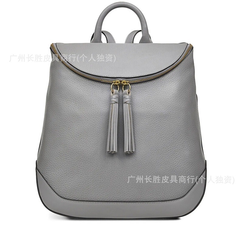 Cross-border Women's Full-capsule Leather Laptop Bag Classic Portable 12inch Durable Tote Backpack