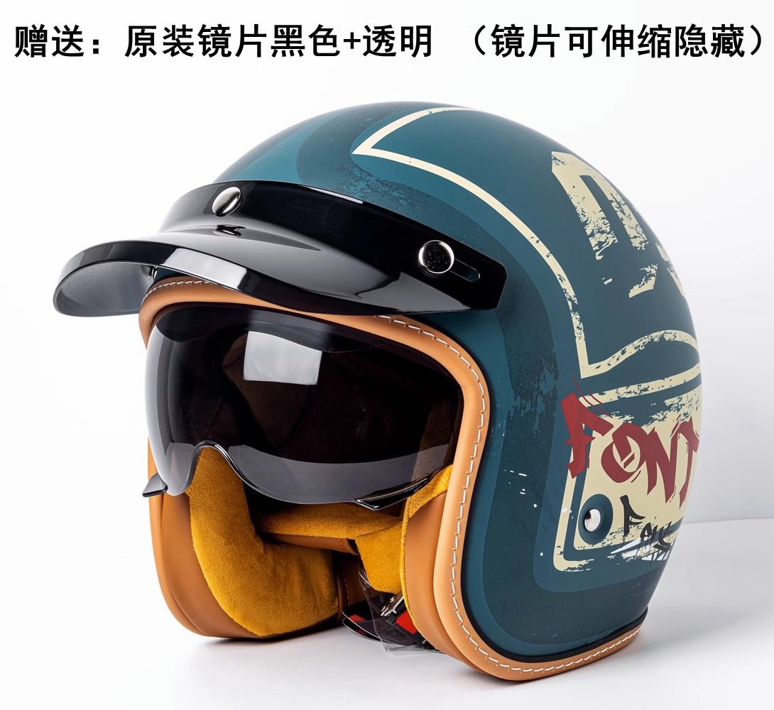 外国貿易クロスボーダー電動バイク四季通用ヘルメット男女アメリカ式クルーズペダル乗用安全ヘルメット