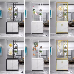 Living Room Art Painting Iron Art Changhong Glass Screen Partition Simple Modern Light Luxury Internet Celebrity Entrance Door Nordic Hollow