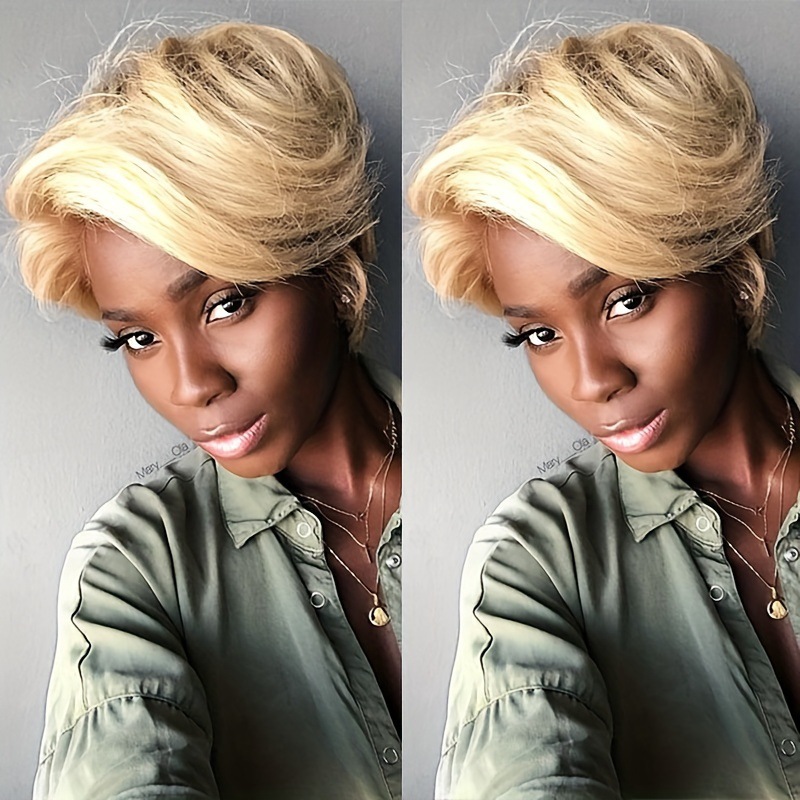 13x4x1 encaje frontal peluca pixie corte cabello humano frente encaje cabello humano