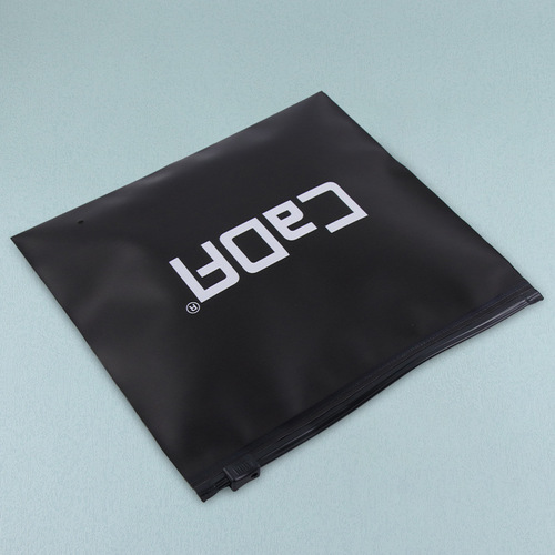 Clothes packaging bags wholesale CPE plastic storage ziplock bags yoga wear black perforated frosted clothing zipper bags