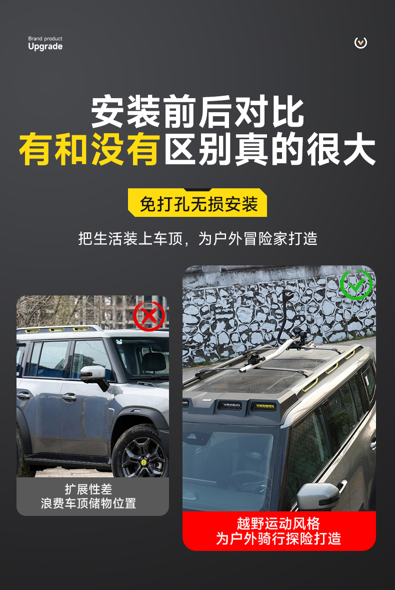 Suitable for Jietu Traveler Universal Shanhai T2 Bicycle Rack Roof Bicycle Rack Luggage Rack Car Rack Bicycle