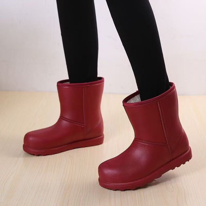 Bốt bông nữ cổ cao chống trượt giữ ấm chống thấm nước, đế dày gót thấp — Bốt bông nữ EVA - Màu nâu cà phê, 2008Bốt bông nữ EVA - màu tím, 2008EVA bốt bông nữ - màu đen, 2008EVA bốt bông nữ - màu đỏ chi tiết 10