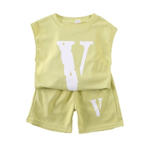 Boys' Tank Top Set 2024 New Trendy Baby Summer Outfit Sleeveless Sports Wear Infants and Toddlers Two-Piece Set Wholesale