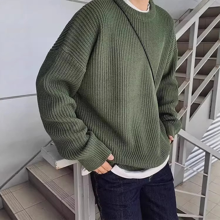 Wholesale Fashion Striped Color-Block Round Neck Sweater for Men, New Autumn and Winter Casual Versatile Knit Top Trendy Wholesale Fashion Striped Color-Block Round Neck Sweater for Men, New Autumn and Winter Casual Versatile Knit Top Trendy