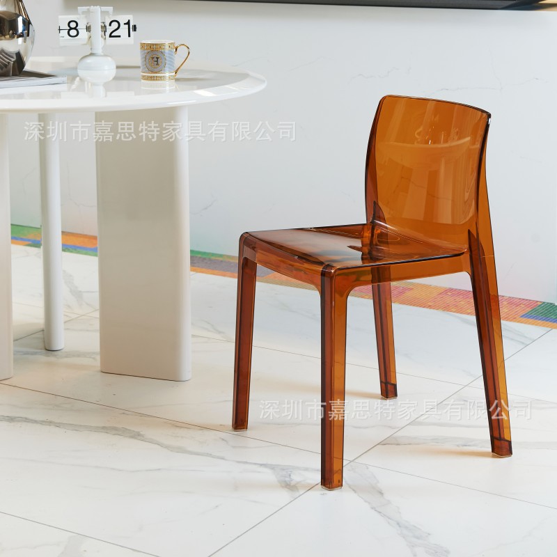 设计师椅卧室书桌椅 北欧亚克力透明餐椅化妆椅客厅休闲靠背椅