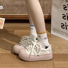 Women's 2023 New Summer Lightweight Low-Top Sneakers with Thick Soles, Versatile and Fashionable, Popular Trendy Shoes