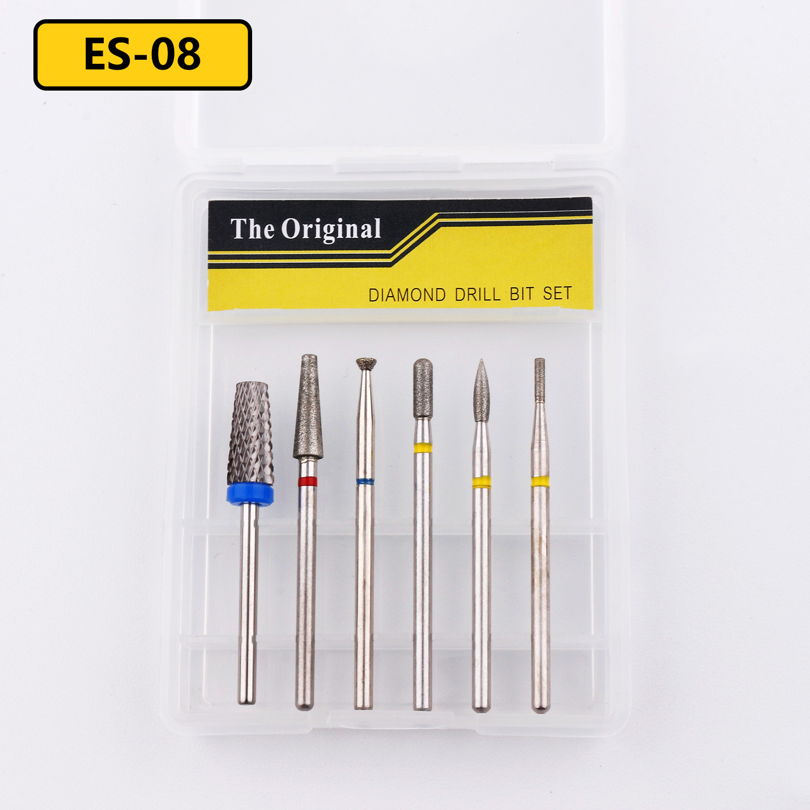 Juego de cabezales de pulido de diamante para uñas de estilo ruso 6 juegos de cabezales de pulido de piel exfoliante de pretratamiento de alta calidad en caja