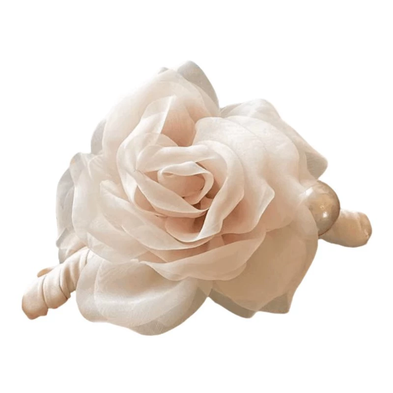 Crab pin pearl, shark, hairgrip, hair accessory, flowered, high-quality style, new collection