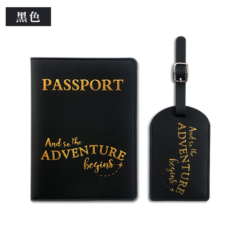 Transfronterizos maleta spot tarjeta de envío pasaporte cubierta de cuero personalizado pareja pasaporte de boda bolsa personalizada etiqueta de equipaje