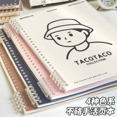 "Ma and Stationery TACOTACO Spiral Notebook B5 Large Ruled Simple Retro Style Original Design Notebook"