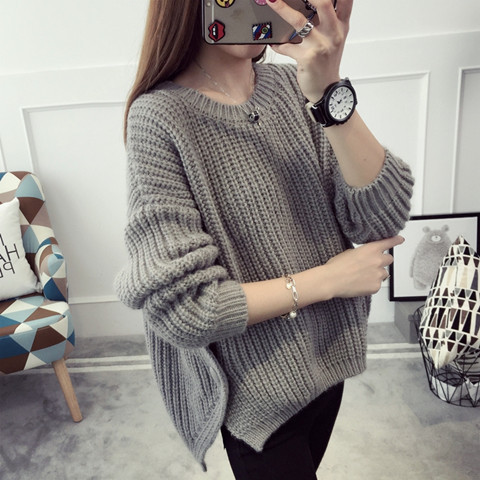 Autumn and winter Korean version thickened pullover bottom sweater coat 2023 new loose-fitting long-sleeved knitwear